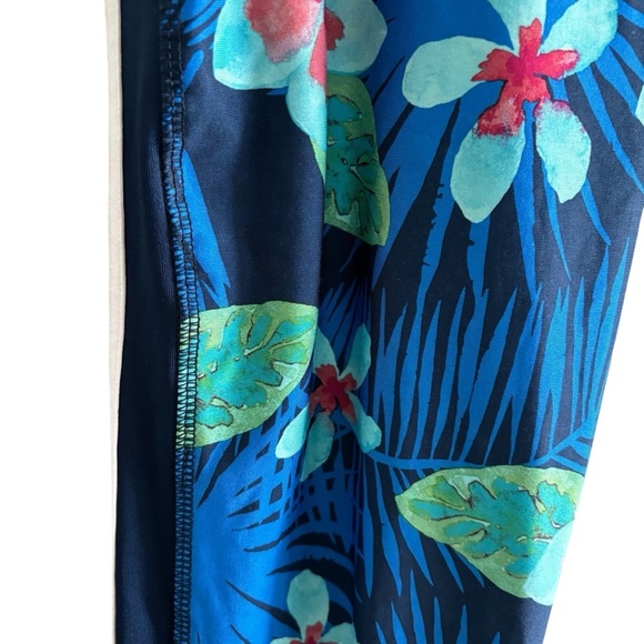 Athletic Works Floral Tropical Print Leggings Exercise Gym Size Medium 8-10 - Picture 5 of 14